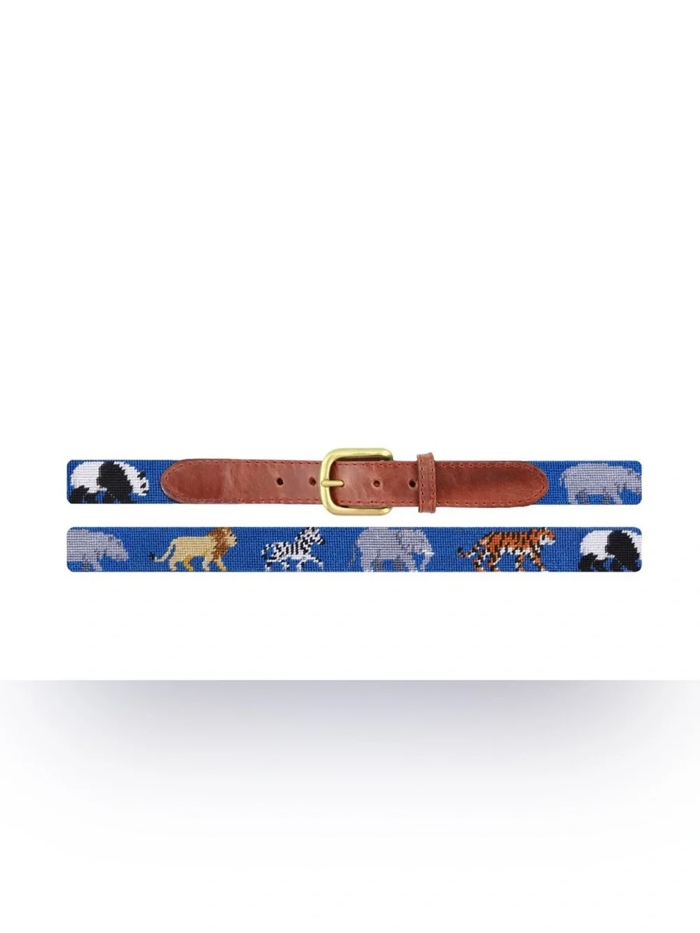 Smathers and Branson Youth Zoo Animal Needlepoint Belt